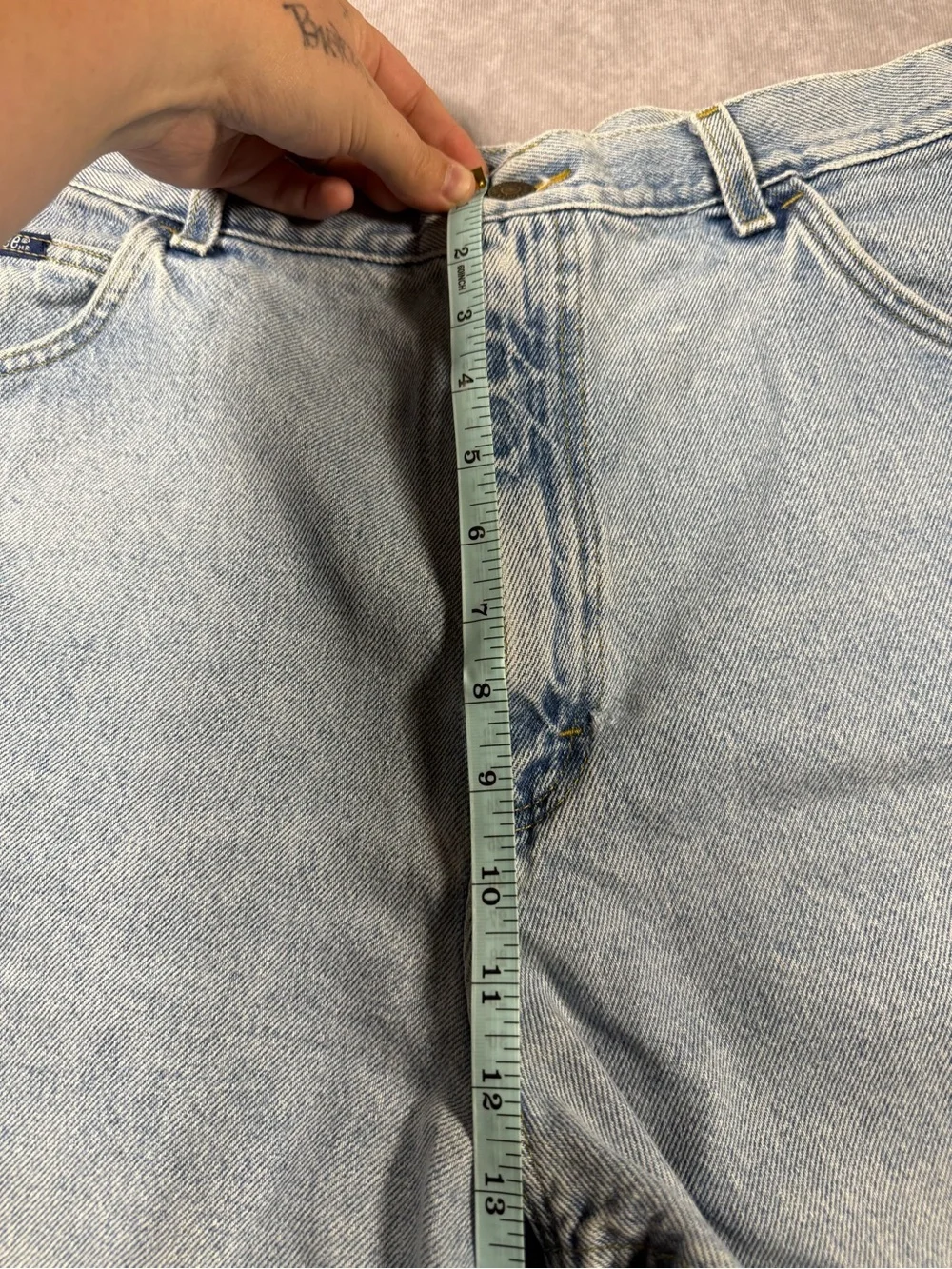 Vintage Women’s Lee Denim Mom Shorts Light Wash, Size 18 Long, Excellent Cond